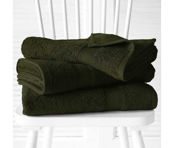 De Witte Lietaer Helene Khaki Badetuch-Set, 3-teilig, 70 x 140 cm, Baumwolle