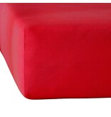 Moodit Drap-housse Alina Uni rouge foncé - 180 x 200/220 cm - Jersey de coton