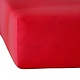 Alina Uni Spannbettlaken in Tiefrot, 180 x 200/220 cm, Baumwolljersey