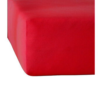 Moodit Hoeslaken Alina Uni Deep Red 160 x 200/220 cm Katoen Jersey