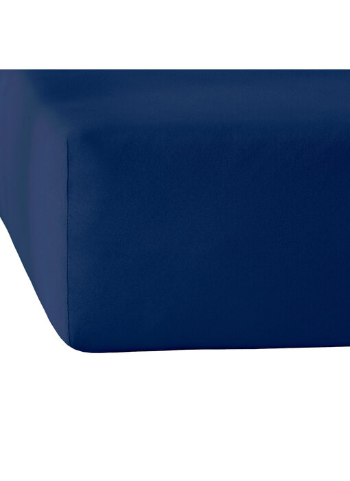 Moodit Drap-housse Alina Uni Bleu Marine 140 x 200 cm Jersey de coton