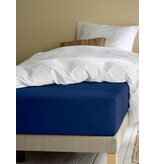 Moodit Alina Uni Navy Blue Fitted Sheet - 140 x 200 cm - Cotton Jersey