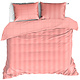 Housse de couette Zygo Blush 260 x 240 + 2 housses de couette 60 x 70 cm en satin de coton