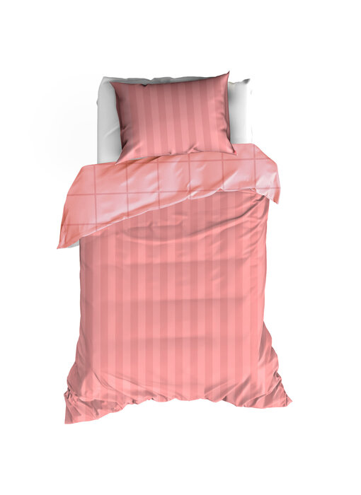 De Witte Lietaer Housse de couette Zygo Blush 140 x 200/220 + 60 x 70 cm en satin de coton