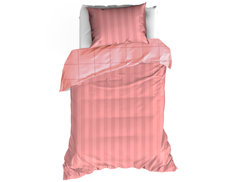 De Witte Lietaer Dekbedovertrek Zygo Blush - 140 x 200/220 + 60 x 70 cm - Katoen Satijn