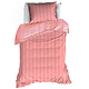 Housse de couette Zygo Blush 140 x 200/220 + 60 x 70 cm en satin de coton