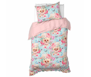 De Witte Lietaer Dekbedovertrek Mexicana Blush 140 x 200/220 + 60 x 70 cm Katoen Satijn