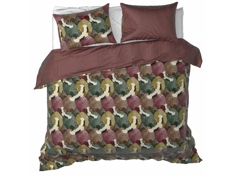 De Witte Lietaer Dekbedovertrek Goliath Bordeaux - 260 x 240 + 2x 60 x 70 cm - Katoen Satijn