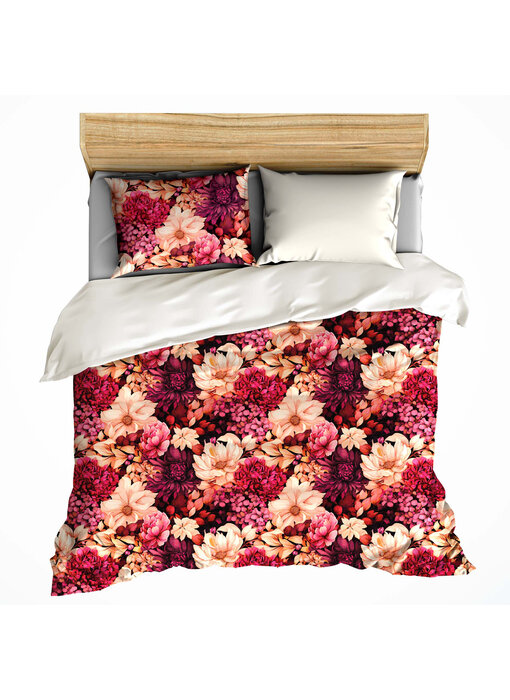 De Witte Lietaer Dekbedovertrek Dahlia Coral Paradis 260 x 240 + 2x 60 x 70 cm Katoen Satijn
