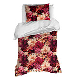 De Witte Lietaer Duvet cover Dahlia Coral Paradis - 140 x 200/220 + 60 x 70 cm - Cotton Satin