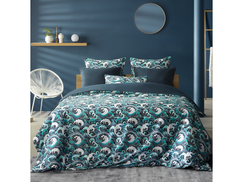 De Witte Lietaer Housse de couette Beaufort Reflecting Pond - 240 x 220 cm + 2 x 60 x 70 cm - Satin de coton