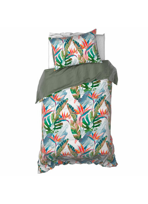 De Witte Lietaer Dekbedovertrek Barbados Freetop 140 x 200/220 + 60 x 70 cm Katoen Satijn
