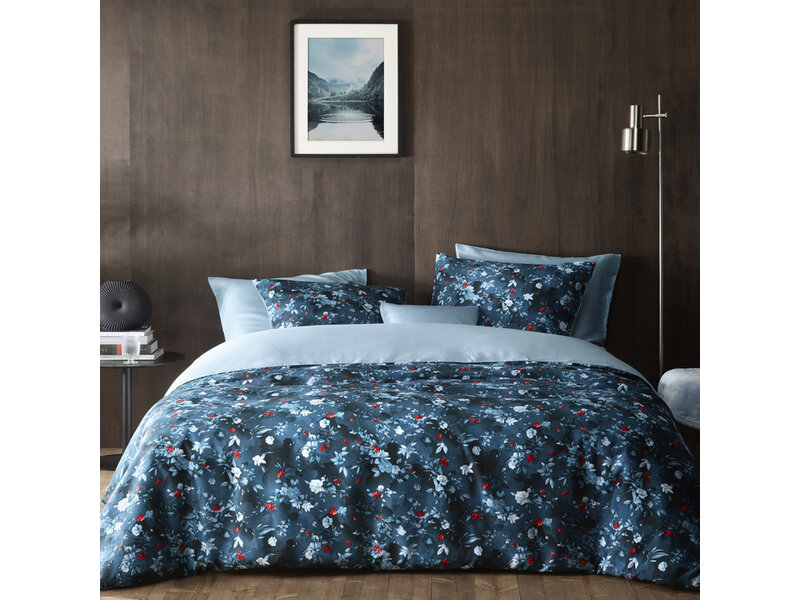 De Witte Lietaer Dekbedovertrek Arabella Powder Blue - 260 x 240 + 2x 60 x 70 cm - Katoen Satijn