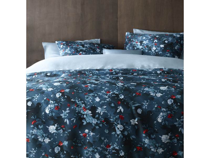 De Witte Lietaer Housse de couette Arabella bleu poudré - 260 x 240 cm + 2 x 60 x 70 cm - Satin de coton