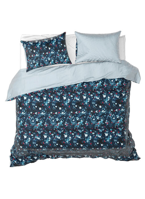 De Witte Lietaer Housse de couette Arabella bleu poudré 240 x 220 cm + 2 housses de couette 60 x 70 cm en satin de coton