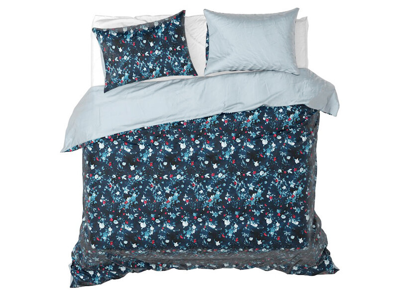 De Witte Lietaer Arabella Powder Blue Duvet Cover - 240 x 220 cm + 2 x 60 x 70 cm - Cotton Satin