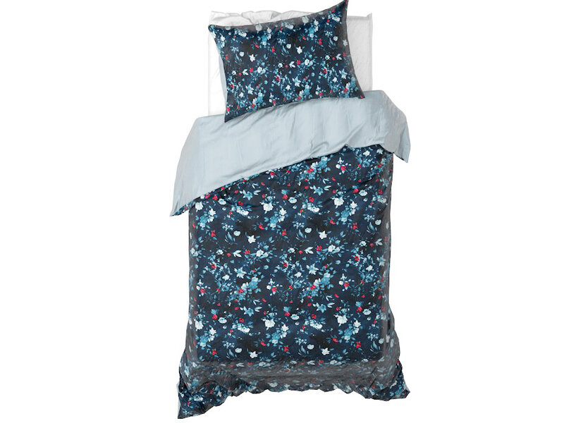 De Witte Lietaer Dekbedovertrek Arabella Powder Blue - 140 x 200/220 + 60 x 70 cm - Katoen Satijn