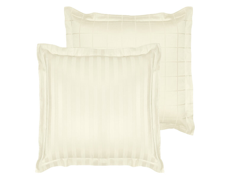 De Witte Lietaer Zygo Kissenbezug Elfenbein - 60 x 70 cm - Weiß - Baumwollsatin