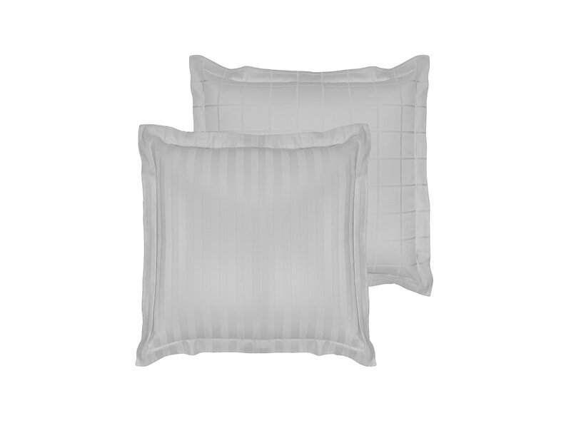De Witte Lietaer Taie d'oreiller Zygo Silver - 60 x 70 cm - Grise - Satin de coton