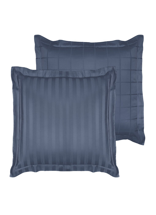 De Witte Lietaer Taie d'oreiller Zygo Indigo 60 x 70 cm Satin de coton