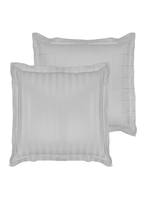 De Witte Lietaer Taie d'oreiller Zygo argentée 50 x 70 cm en satin de coton