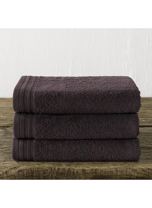 De Witte Lietaer Imagine Anthracite Towels Set of 3, 50 x 100 cm Cotton