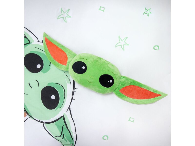 Star Wars Coussin décoratif 3D Bébé Yoda - 31,5 x 41 cm - Polyester
