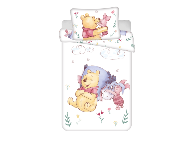 Disney Winnie the Pooh Baby-/Kleinkind-Bettbezug – 135 x 100 + 40 x 60 cm – Baumwolle
