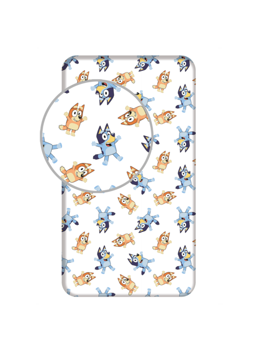 Bluey Drap-housse Happy 90 x 200 cm en coton