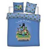 Minecraft Housse de couette - Lits Jumeaux - 240 x 220 cm + (2x) 65 x 65 cm - Polycoton
