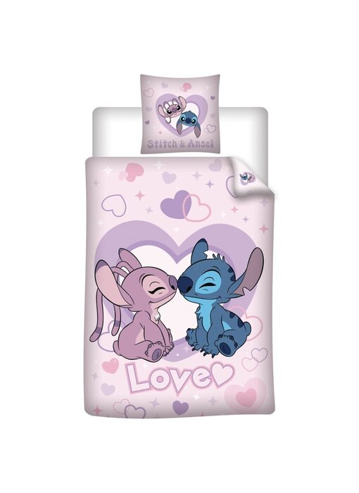 Disney Lilo & Stitch Duvet Cover Love 140 x 200 + 65 x 65 cm Polycotton