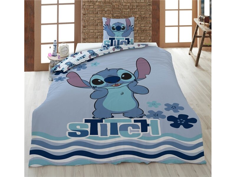 Disney Lilo & Stitch Dekbedovertrek - Eenpersoons - 140 x 200 cm + 65 x 65 cm -  Polyester Flanel