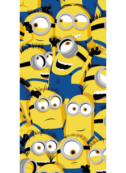 Minions Gedrängtes Strandtuch 70 x 140 cm Baumwolle