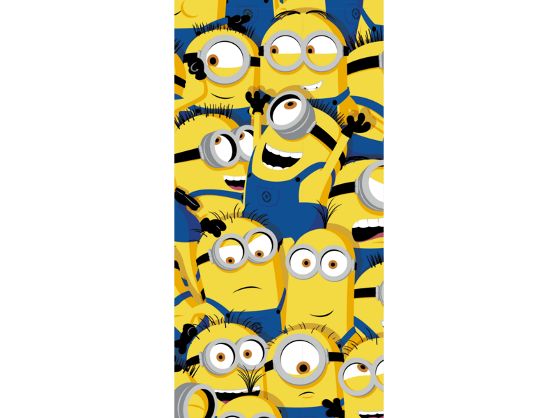 Minions Serviette de plage - Motifs serrés - 70 x 140 cm - Coton