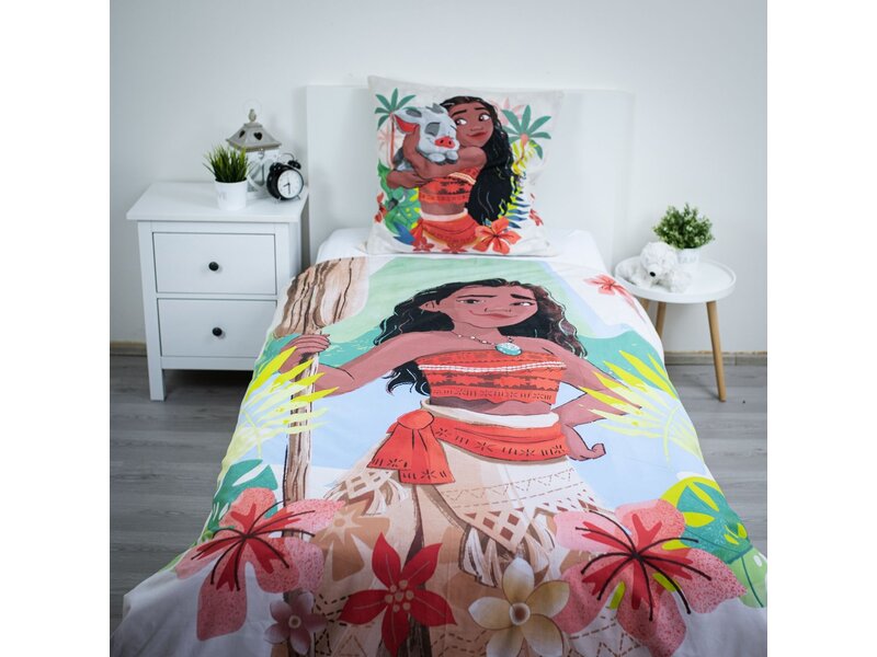 Disney Vaiana Housse de couette Pua - 140 x 200 cm / 70 x 90 cm - Coton