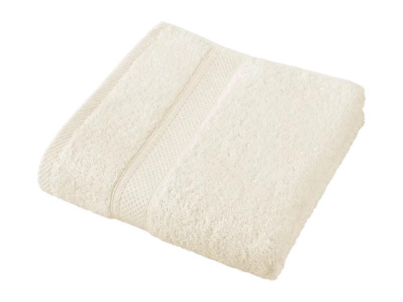 De Witte Lietaer Serviette Stephanie couleur crème - Lot de 2 - 50 x 100 cm - Crème - Coton