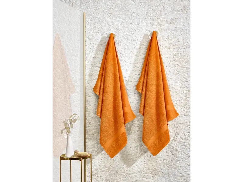 De Witte Lietaer Stephanie Kupfer Duschhandtuch – 2er-Set – 70 x 140 cm – Orange – Baumwolle