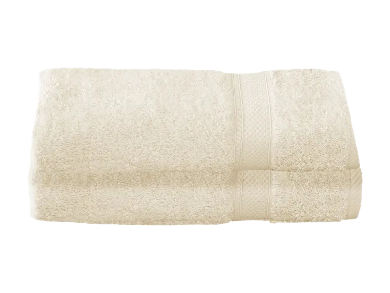 De Witte Lietaer Stephanie Shower Towel - Set of 2 - 70 x 140 cm - Cream - Cotton