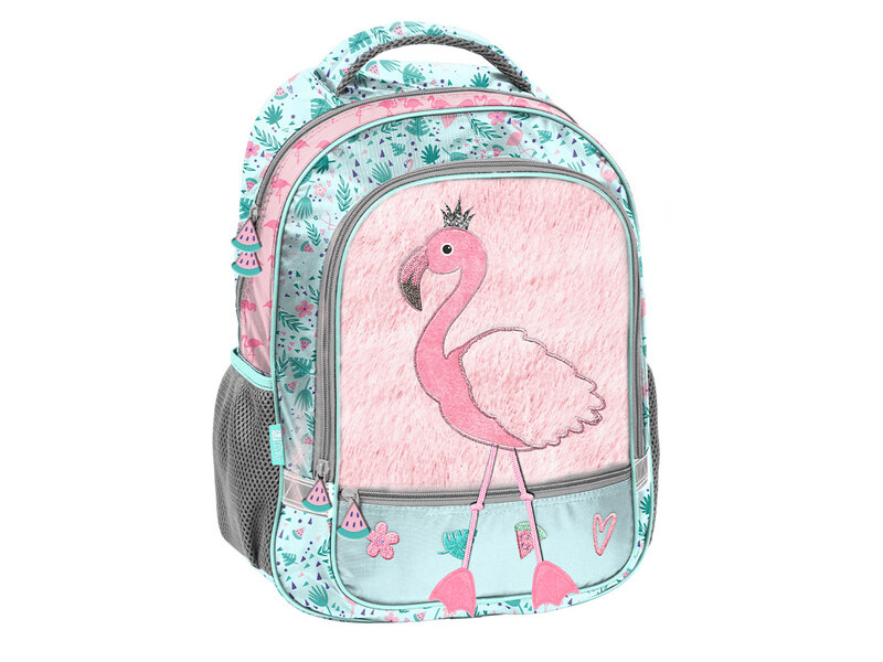 PASO Sac à dos Flamant rose - 38 x 28 x 15 cm - Polyester