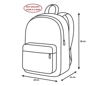 PASO Rugzak Kitten 38 x 28 x 15 cm Polyester