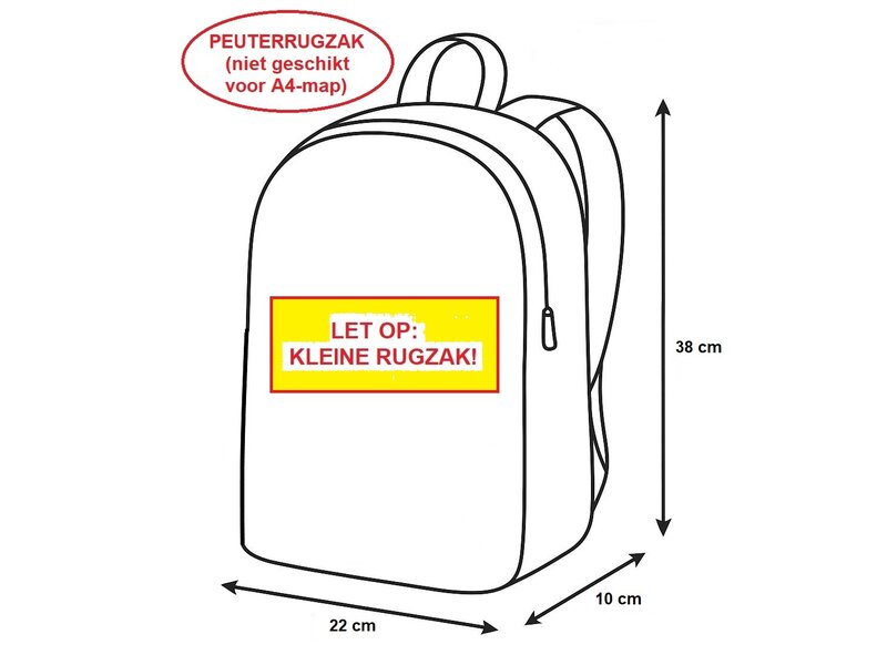 PASO Toddler backpack Capybara - 28 x 22 x 10 cm - Polyester