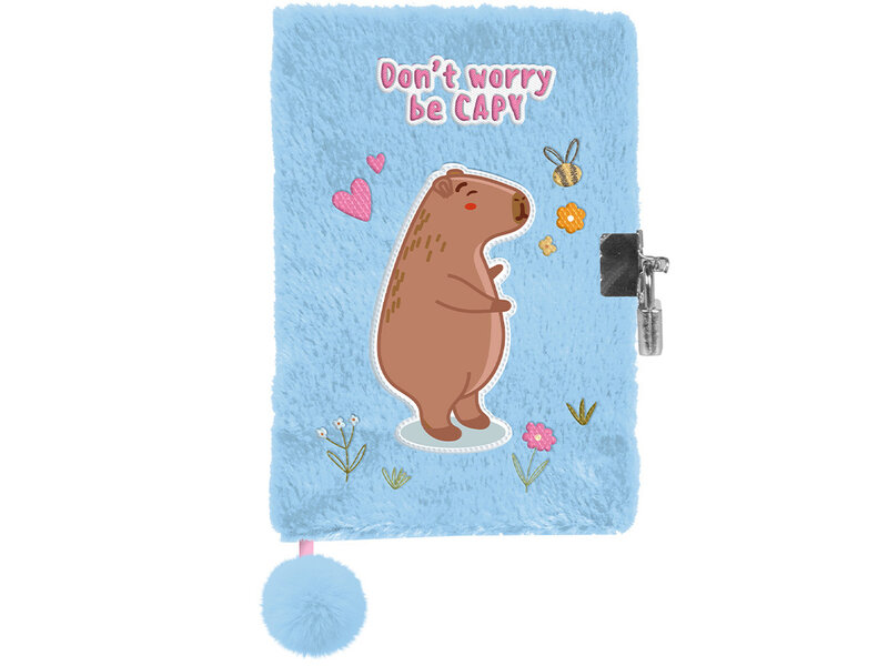 PASO Dagboek A5 - Capibara - Gelinieerd - Met slot - 15 x 21 x 3 cm