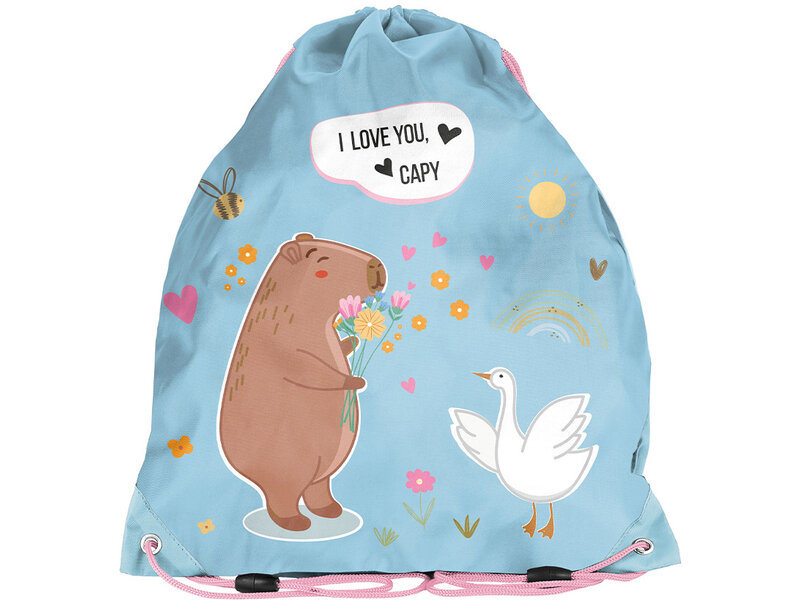 PASO Gym bag - Swimming bag - Capybara - 45 x 34 cm - Polyester