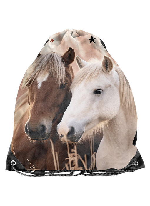 PASO Gymtas / Zwemtas Paarden 45 x 34 cm Polyester