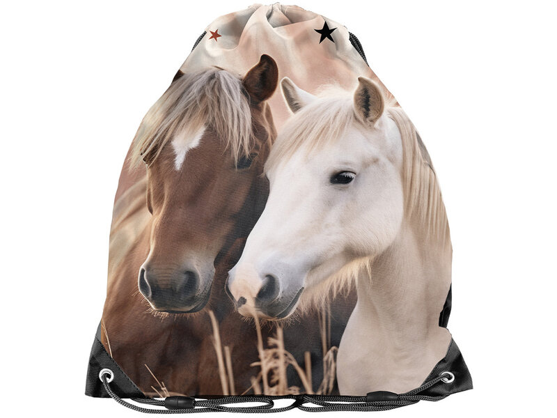 PASO Sac de sport - Sac de natation - Motif chevaux - 45 x 34 cm - Polyester