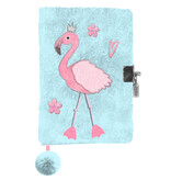 PASO Diary A5 - Flamingo - Lined - With lock - 15 x 21 x 3 cm