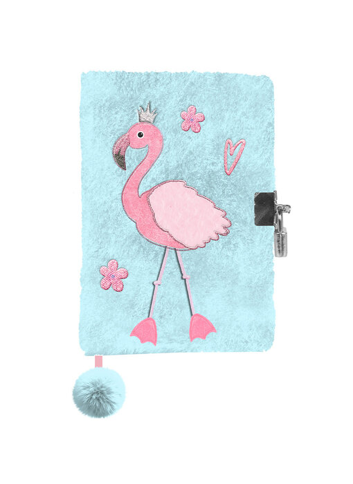 PASO Carnet Flamingo A5 15 x 21 x 3 cm avec cadenas