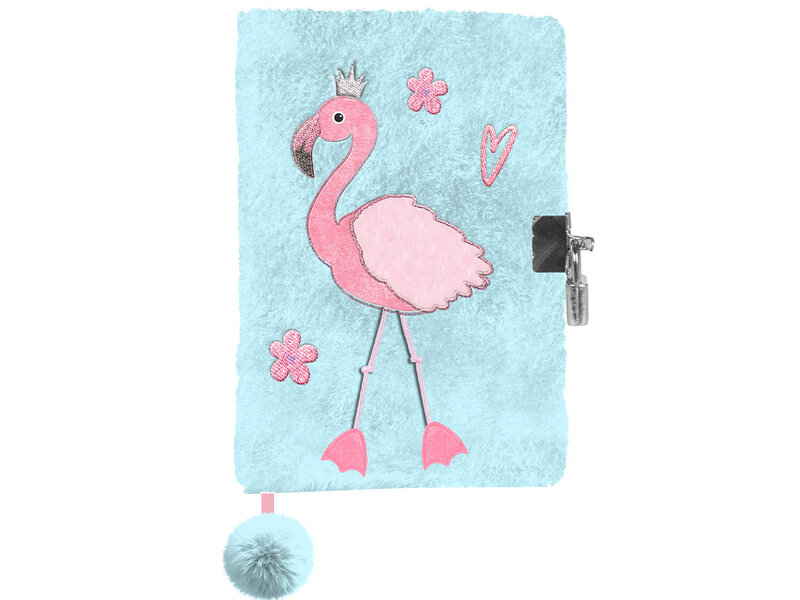 PASO Diary A5 - Flamingo - Lined - With lock - 15 x 21 x 3 cm
