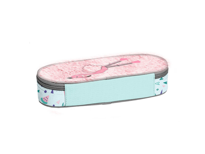PASO Pencil case - Flamingo - 23 x 10 x 5 cm - Polyester