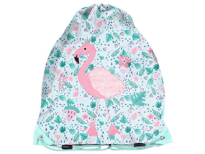 PASO Gym bag / Swim bag Flamingo - 45 x 34 cm - Polyester